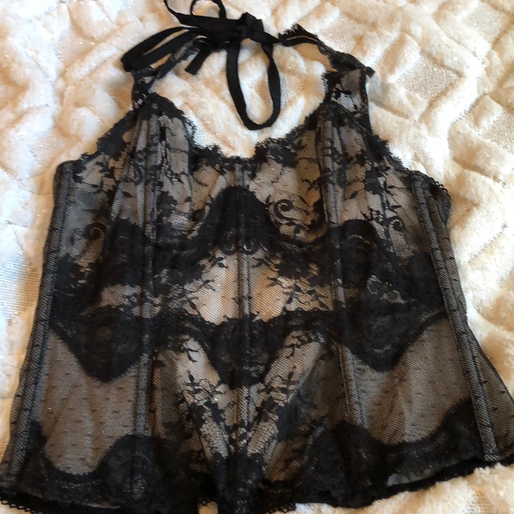 Victoria’s Secret black lace corset
